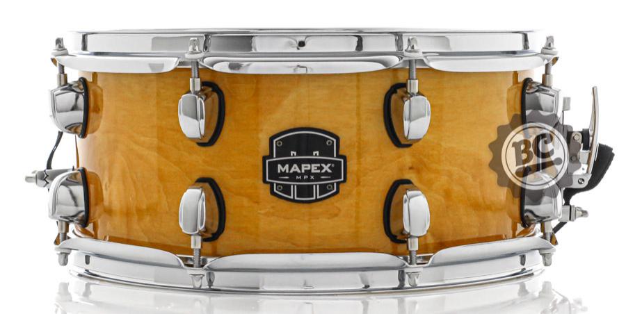 Caixa Mapex New MPX Natural Lacquer 13x6" Modelo Novo casco Híbrido com Maple e automático Armory