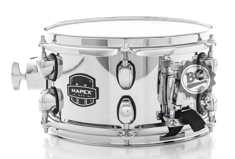 Caixa Mapex New MPX Steel Shell 10x5,5" Modelo Novo com casco de Aço Cromado e automático Armory