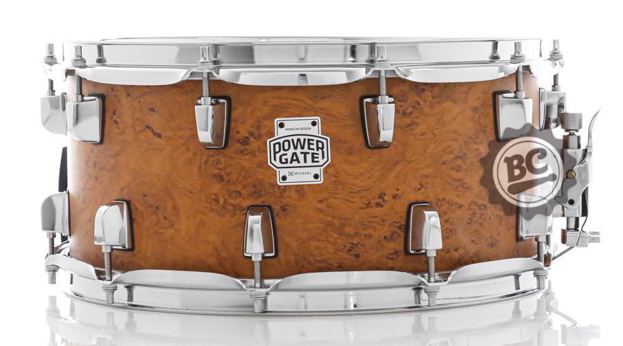Caixa Michael Power Gate Birch Flame Birdseye 14x6,5" com aros PowerHoop e 2 respiros de ar PGB1465