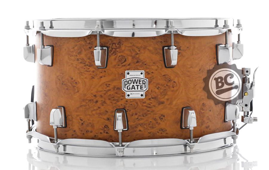 Caixa Michael Power Gate Birch Flame Birdseye 14x8" com aros PowerHoop e 2 respiros de ar PGB1408