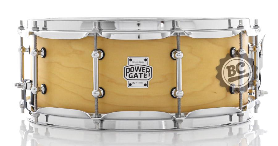 Caixa Michael Power Gate Maple Satin Natural 14x5,5" com aros PowerHoop e canoas Tube Lug PGM1455