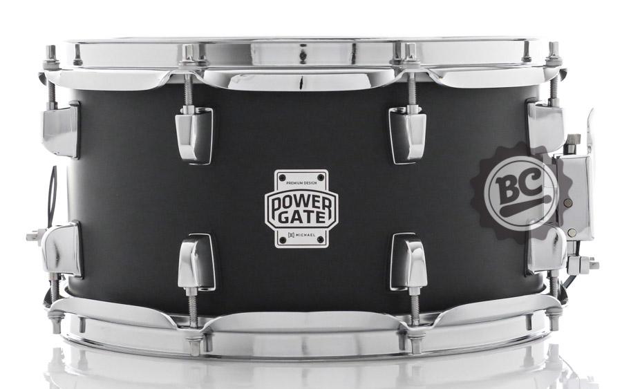 Caixa Michael Power Gate Stage Jet Black 12x6,5" com aros PowerHoop, acabamento preto fosco PGS1265