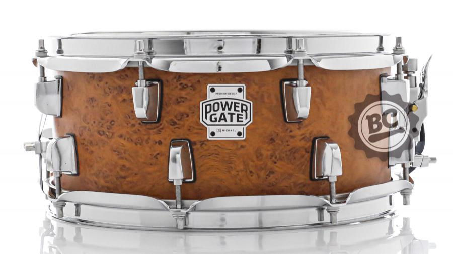 Caixa Michael Power Gate Birch Flame Birdseye 12x5,5" com aros PowerHoop e 2 respiros de ar PGB1255