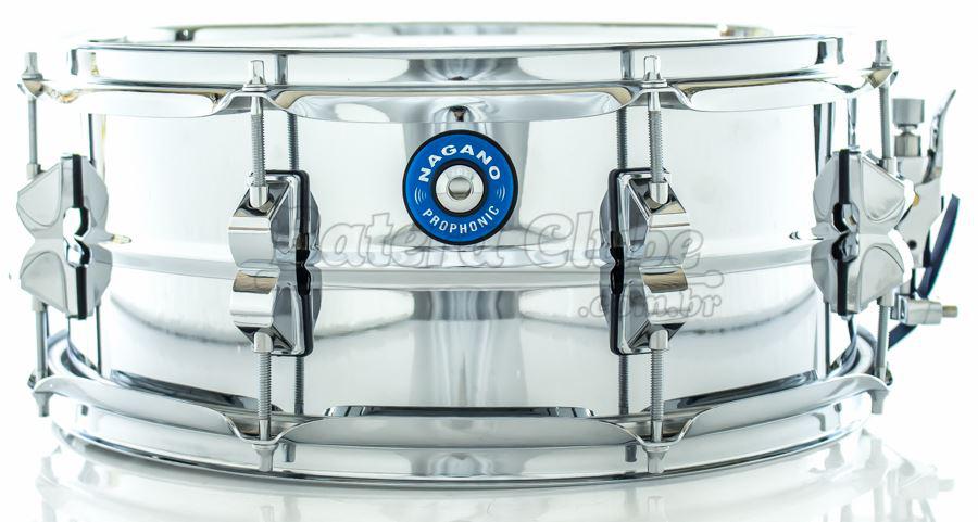 Caixa Nagano ProPhonic Steel Shell 14x6" com Canoas Inteiriças e Esteira de 35 Fios