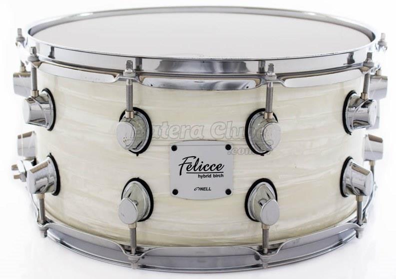 Caixa Nell Felicce Series Hybrid Birch White Marine 14x7" com Aros Power-Hoop 2.3mm
