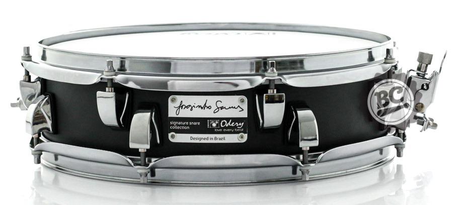 Caixa Odery Signature Jorginho Gomes 13x4" Black Steel Shell Piccolo com Aros PowerHoop 2.3mm
