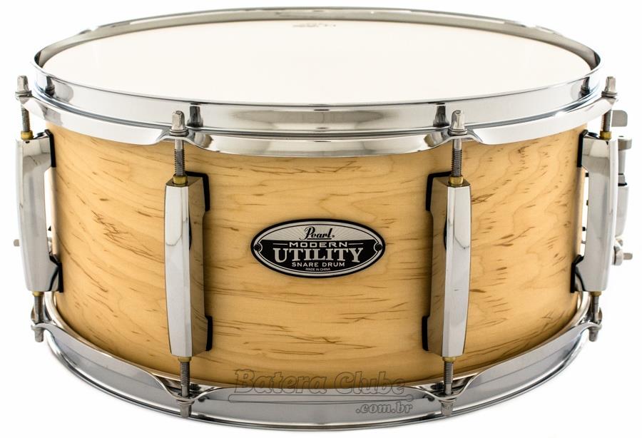 Caixa Pearl Modern Utility Maple Matte Natural 14x6,5" Casco Fino Top com 5mm de Espessura