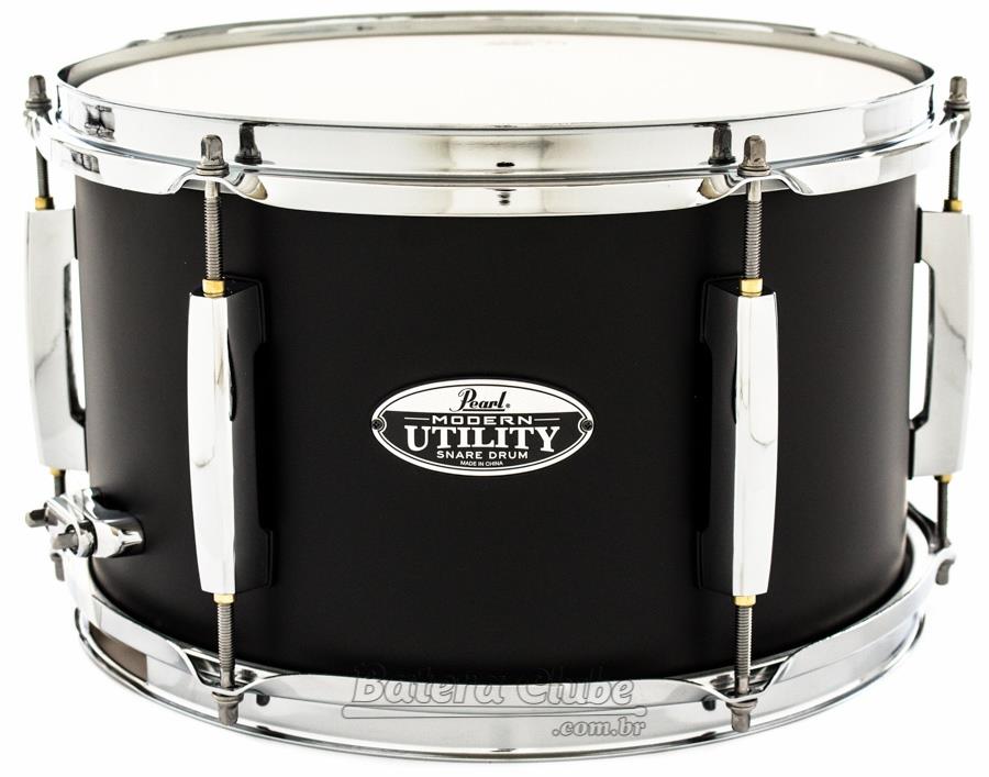 Caixa Pearl Modern Utility Maple Satin Black 12x7" Casco Fino Top com 5mm de Espessura