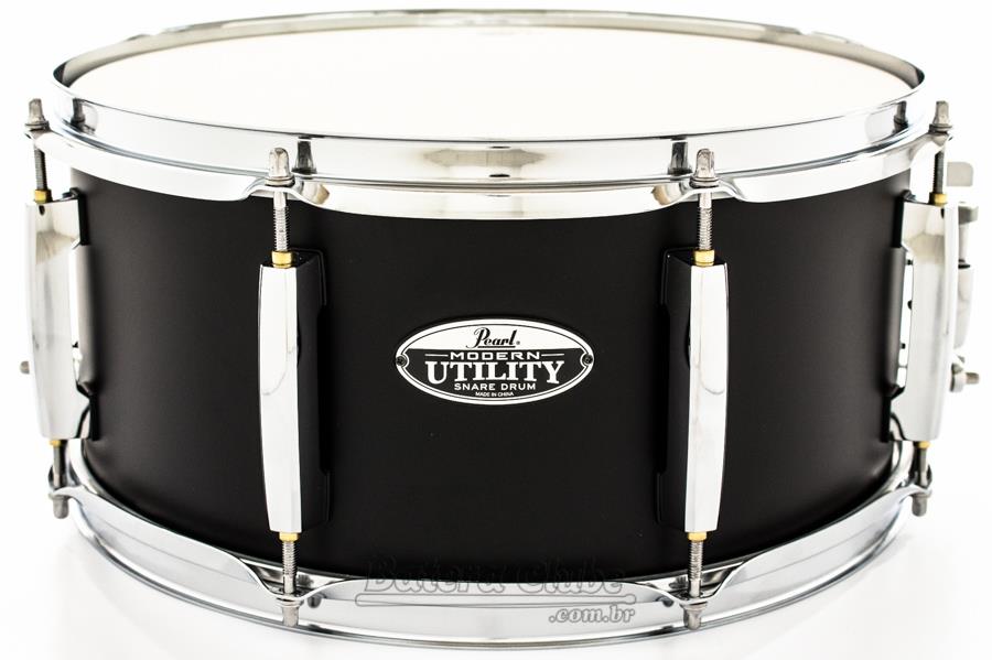 Caixa Pearl Modern Utility Maple Satin Black 14x6,5" Casco Fino Top com 5mm de Espessura