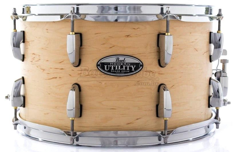 Caixa Pearl Modern Utility Maple Matte Natural 14x8" Casco Fino Top com 5mm de Espessura