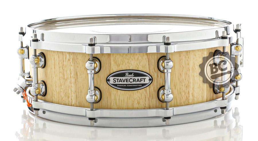 Caixa Pearl StaveCraft Thai Oak Solid Block 14x5" Limited Edition com casco 25mm Padrão Masterworks