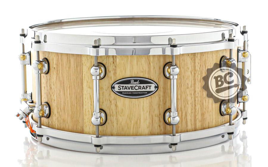 Caixa Pearl StaveCraft Thai Oak Solid Block 14x6,5" Limited Edition com casco 25mm Padrão Masterworks