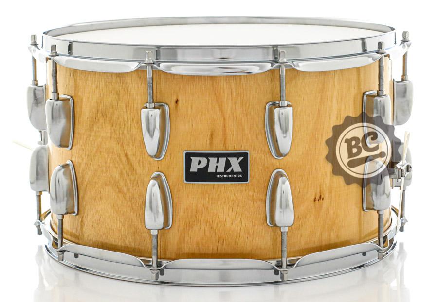 Caixa PHX Instrumentos Natural Wood 14x8" com 10 Afinações e Casco em Basswood Ballad Snare