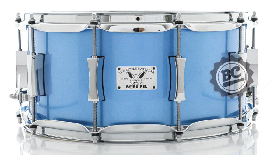 Caixa Pork Pie The Little Squealer 14x6,5" Porcaro Blue Hi-Gloss Maple e Birch Shell Aros PowerHoop