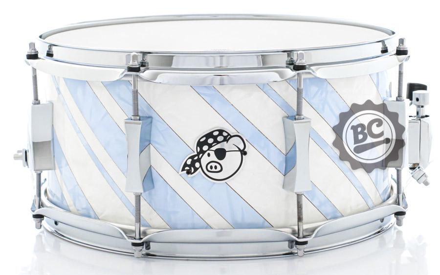 Caixa Pork Pie Oak 13x6,5" Large Chip Pearl com canoas Hourglass e Aros PowerHoop (Made in USA)