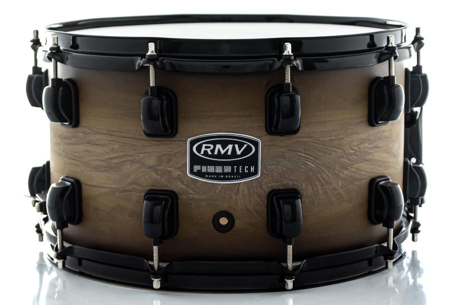 Caixa RMV FiberTech Avelã Wood 14x8" Casco Híbrido com Aros Inoxidáveis 1,7mm (Exclusiva)