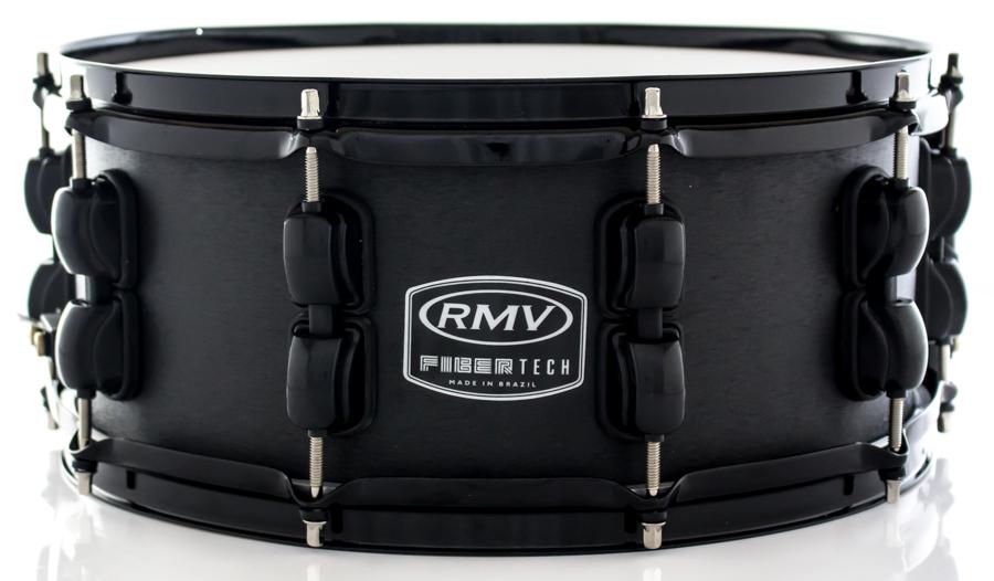 Caixa RMV FiberTech Silky Black 14x6" Casco Híbrido com Aros Inoxidáveis 1,7mm (Exclusiva)