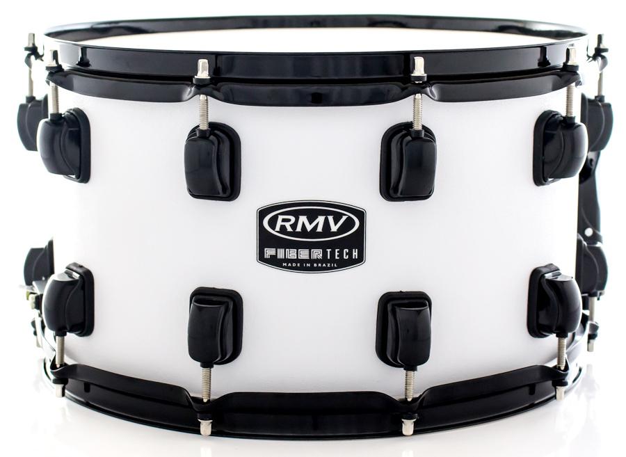 Caixa RMV FiberTech Silky Branca 14x8" Casco Híbrido com Aros Inoxidáveis 1,7mm (Exclusiva)