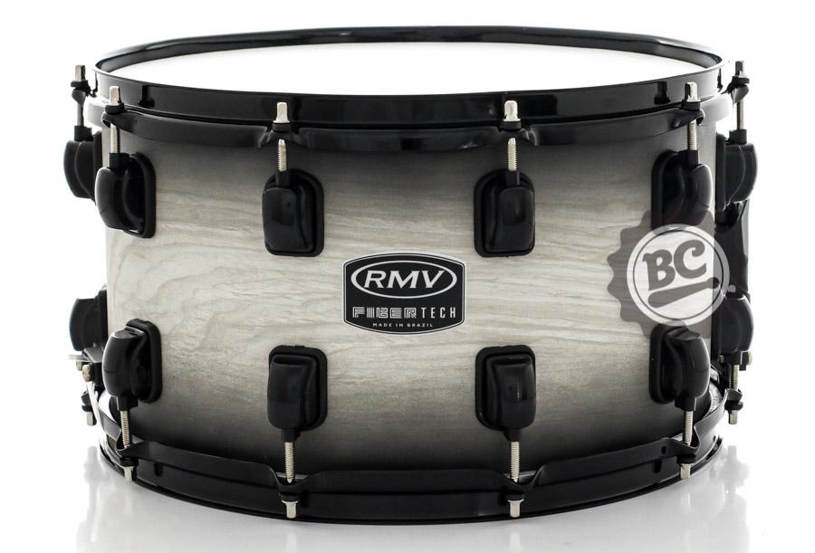Caixa RMV FiberTech White Wood Burst 14x8" Casco Híbrido com Aros Inoxidáveis 1,7mm (Exclusiva)