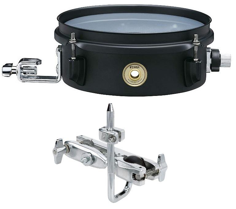 Caixa Tama Metalworks Black Steel 8x3" Mini-Tymp Snare BST83MBK com Clamp Timbalito com Caixa