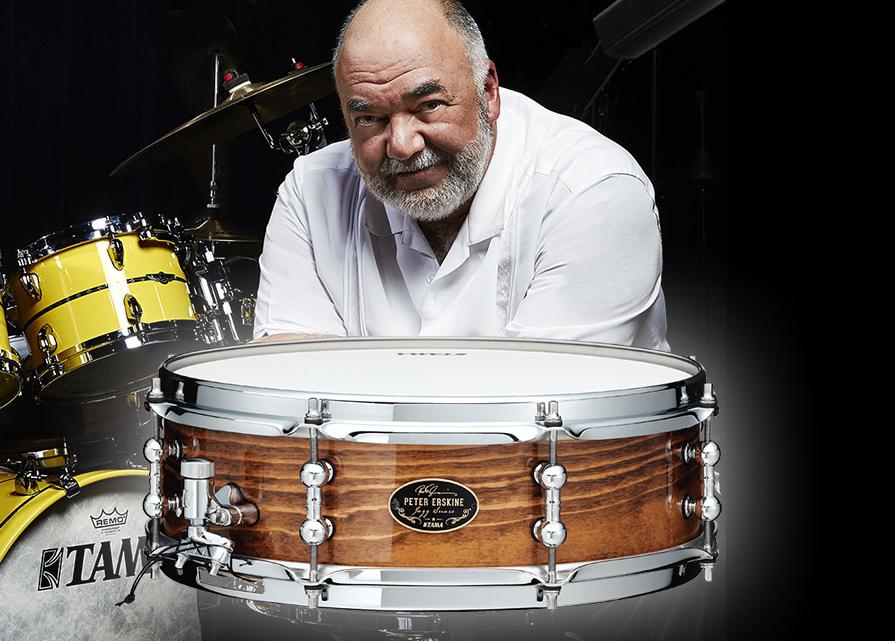 Caixa Tama Signature Peter Erskine 14x4,5" Made in Japan em Maple e Spruce Shell com Aros Sound Arc