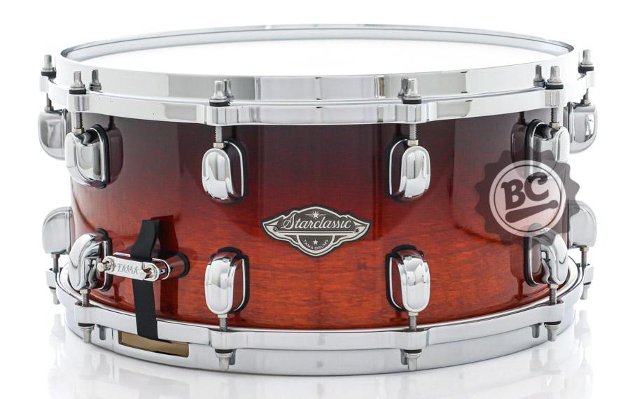 Caixa Tama Starclassic Performer Maple Birch Dark Cherry Fade 14x6,5" com Aros Die-Cast