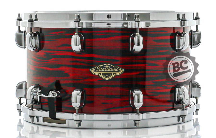 Caixa Tama Starclassic Walnut Birch Red Oyster 14x8" com Aros Die-Cast Ballad Snare Raríssima