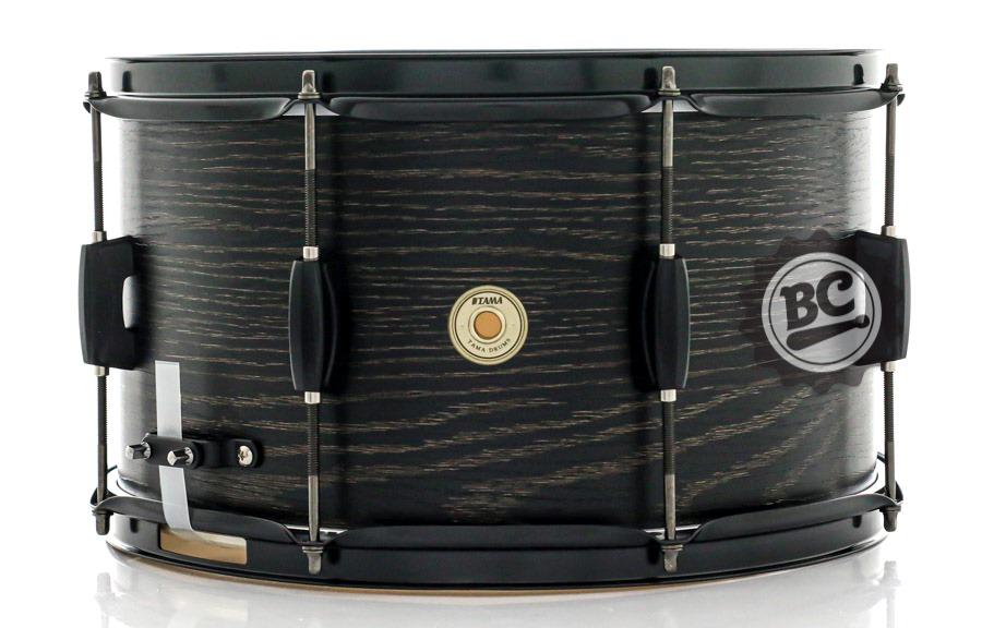 Caixa Tama Woodworks Art Grain Black Oak Wrap 14x8" Ballad Snare Matte Black Hardware