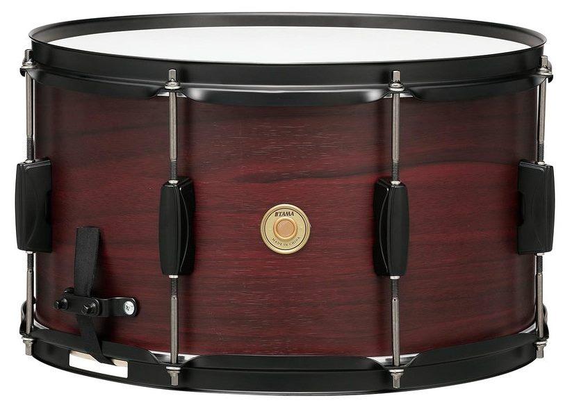 Caixa Tama Woodworks Art Grain Burgundy Walnut Wrap 14x8" Ballad Snare Matte Black Hardware