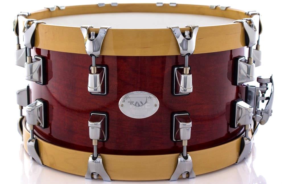 Caixa Taye Studio Birch Autumn Red 14x7" com Aros Wood Hoop 14-Ply