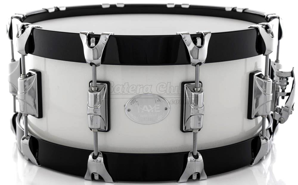 Caixa Taye Studio Birch Galaxy White 14x6" com Aros Wood Hoop 14-Ply