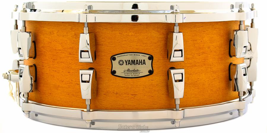 Caixa Yamaha Absolute Hybrid Vintage Natural 14x6" em Maple e Wenge Africano