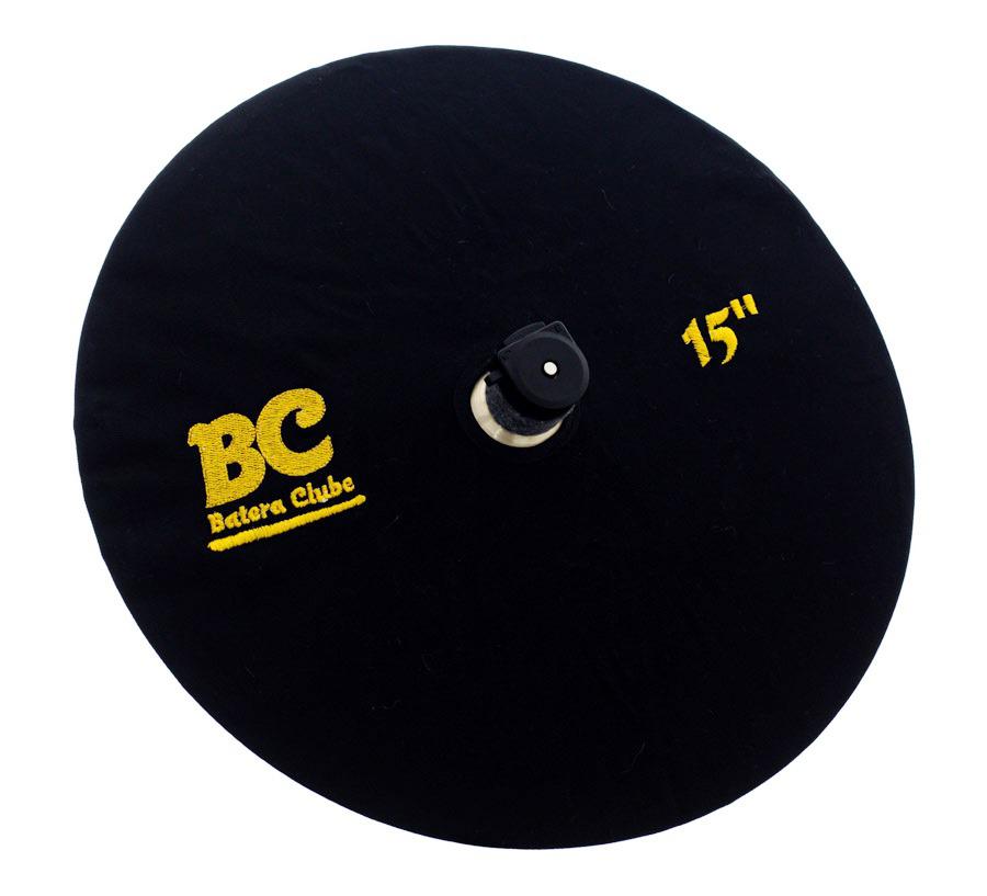 Capa Protetora para Pratos BC Signature Black 15" by Drummers em algodão que limpa e protege