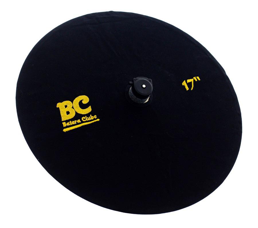 Capa Protetora para Pratos BC Signature Black 17" by Drummers em algodão que limpa e protege