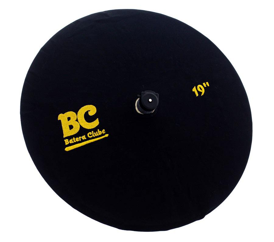 Capa Protetora para Pratos BC Signature Black 19" by Drummers em algodão que limpa e protege
