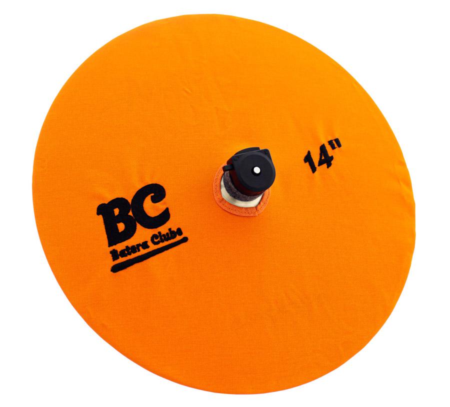 Capa Protetora para Pratos BC Signature Orange 14" by Drummers em algodão que limpa e protege