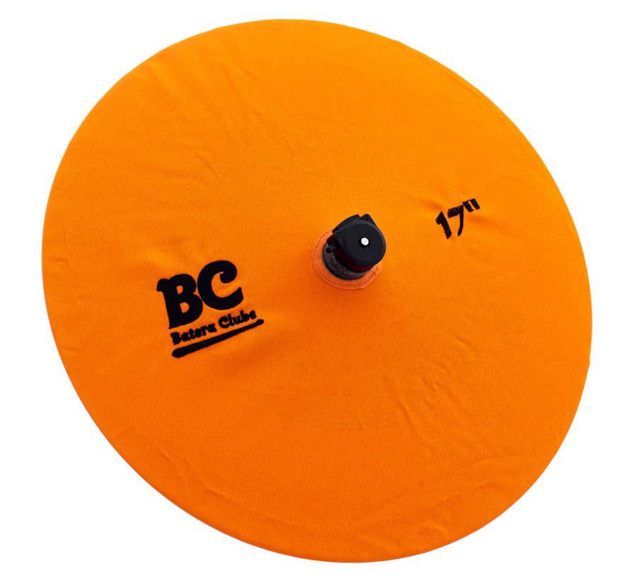 Capa Protetora para Pratos BC Signature Orange 17" by Drummers em algodão que limpa e protege