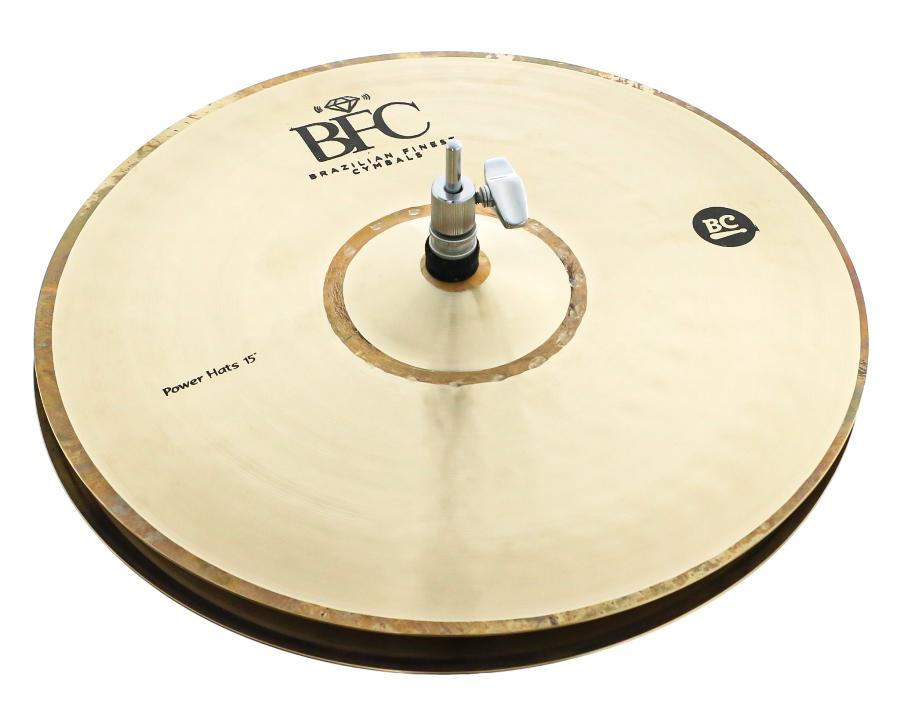 Chimbal BFC Brazilian Finest Cymbals Versaliko Power Hihat 15" Brilliant Raw Edge BCPHH15 em Bronze B20