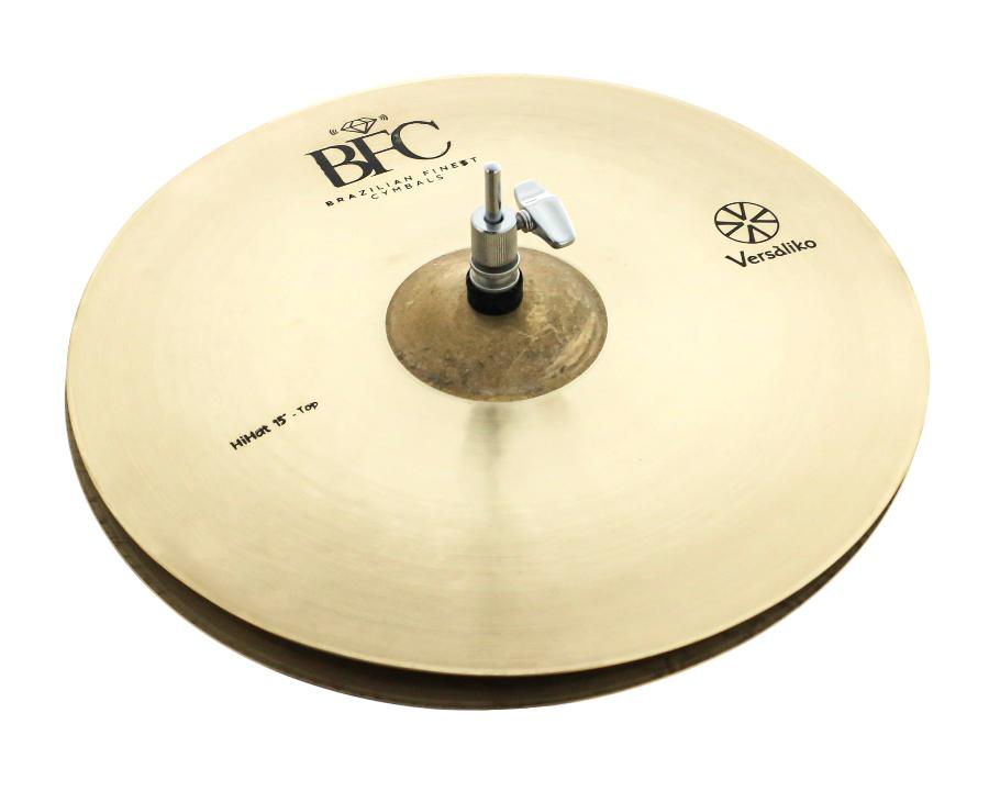 Chimbal BFC Brazilian Finest Cymbals Versaliko Hihat 15" Brilliant Raw Bell VKHH15 em Bronze B20
