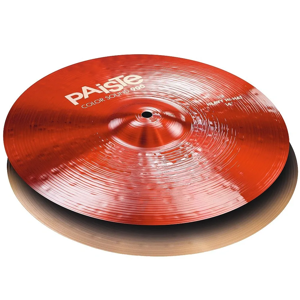 Chimbal Paiste Color Sound 900 Red Heavy Hi-Hat 14" em Bronze 2002 HH-14 RD