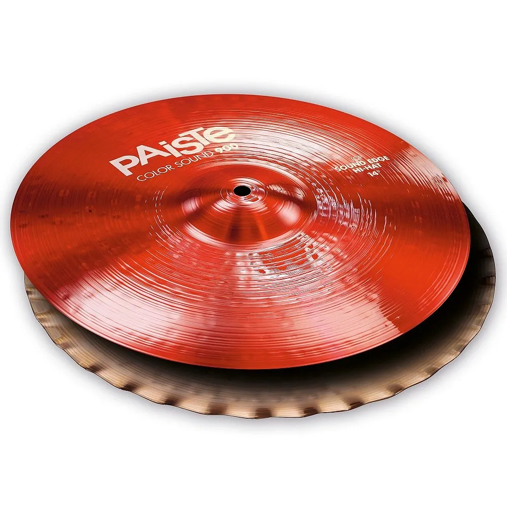 Chimbal Paiste Color Sound 900 Red Sound Edge Hi-Hat 14" em Bronze 2002 SEHH-14 RD