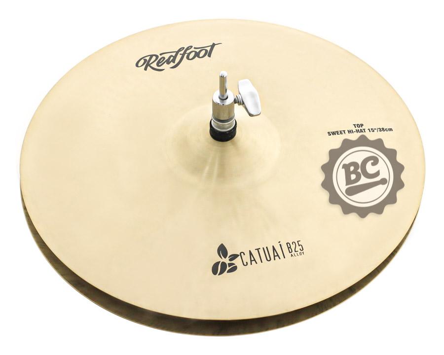 Chimbal Red Foot Catuaí Series Sweet Hihat 15" em BRONZE B25 com Acabamento Polido
