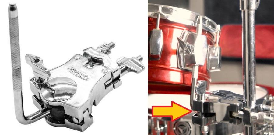 Clamp Holder Torelli TCB86 com Haste 10.5mm para fixar tons padrão Tama, RMV, PDP, Sonor e a maioria