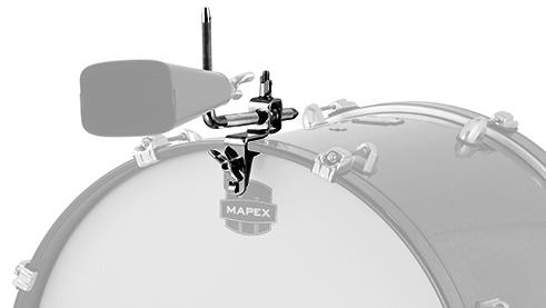 Clamp Mapex MCH912 para Fixar Cowbell, Percussão e Acessórios no Bumbo