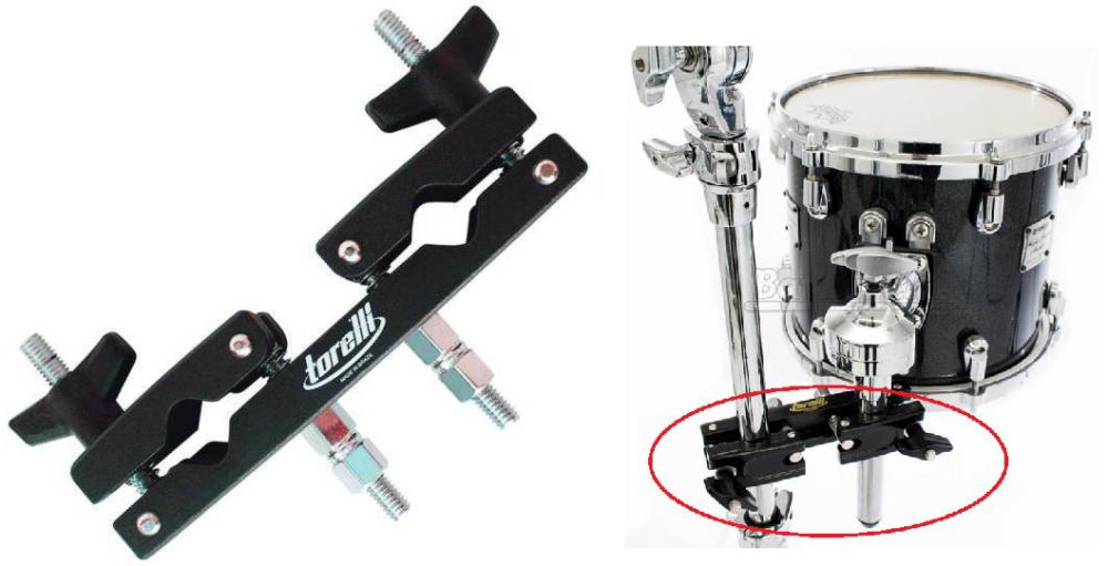 Clamp Torelli TA425 Preto Epoxi Multiuso com 2 Conexões para Tons, Holders ou Acessórios