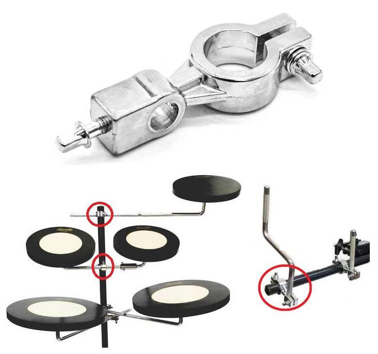 Clamp Torelli TBE05 para expandir bateria de estudo ou rack tubular de percussão e acessórios