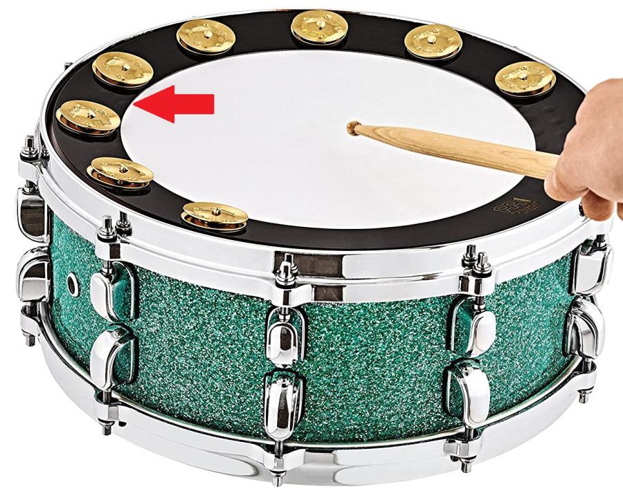 Controlador de Caixa e Efeito Meinl BBP14 Backbeat Tambourine 14" platinelas p/ som grave com efeito