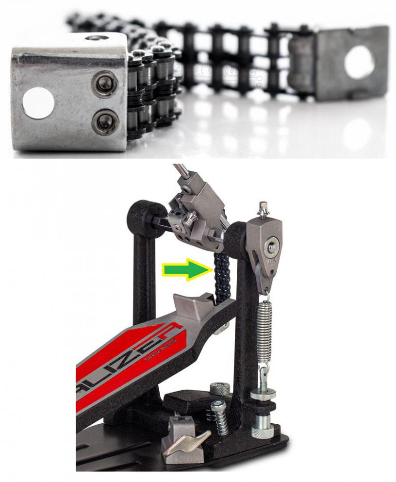 Corrente Dupla de Pedal Odery EQ.CHAIN-P Compatível com Equalizer, Privilege, inRock e Outras Marcas