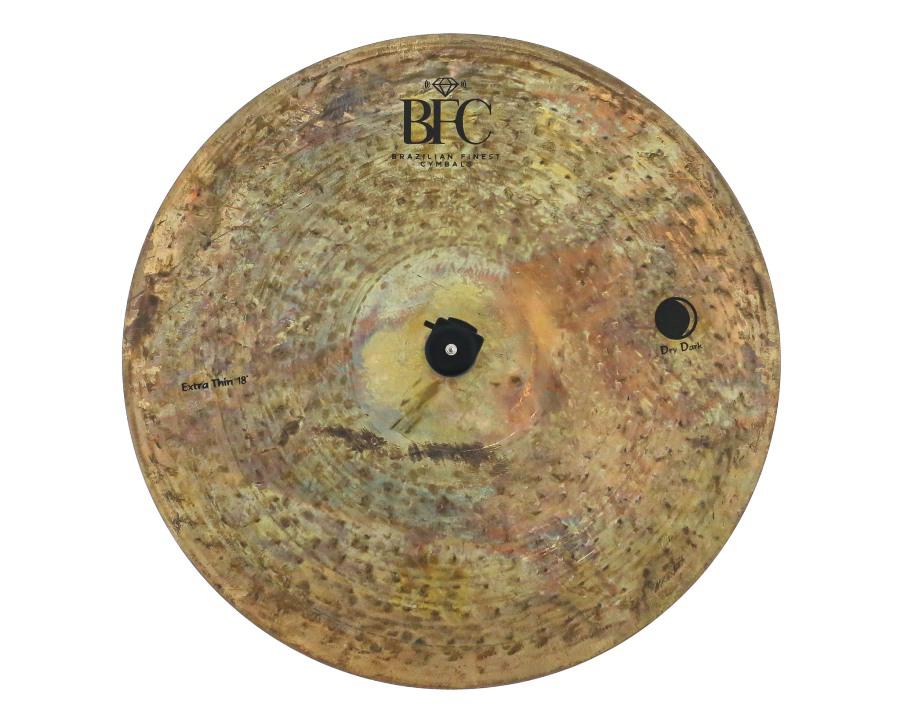 Crash BFC Brazilian Finest Cymbals Dry Dark Extra Thin 18" DDET18 em Bronze B20 Extra Macio
