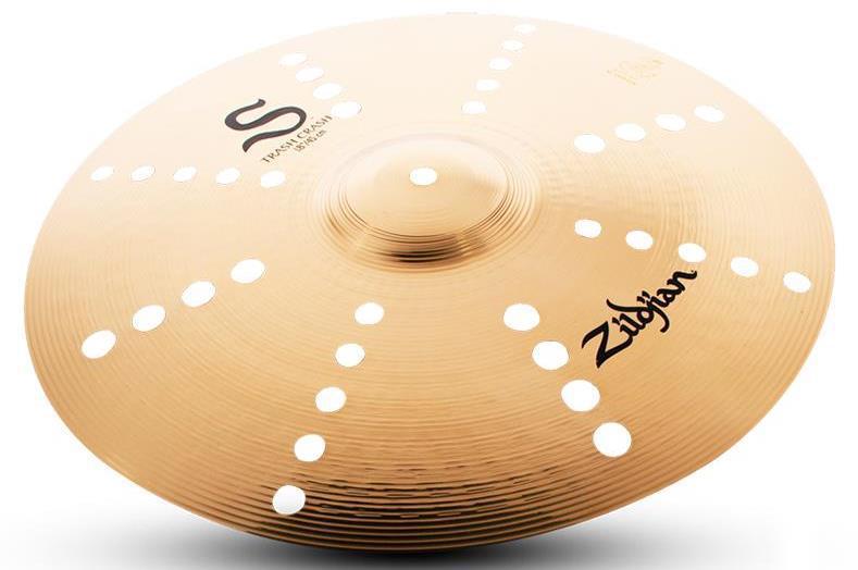 Crash Zildjian S Family Series Trash 18" Prato de Efeito Furado Estilo EFX e O-Zone S18TCR